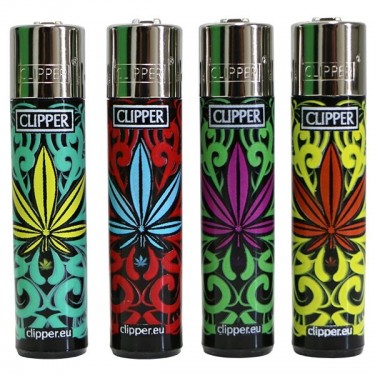 Briquet Clipper - Feuilles de marijuana