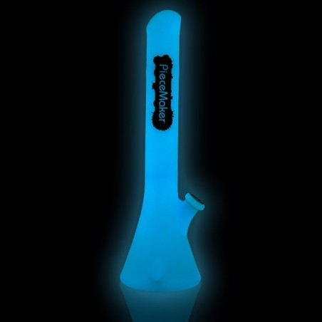 Bang en silicone Kahuna bleu phosphorescent