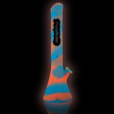Bang en silicone Kahuna bleu et rose phosphorescent