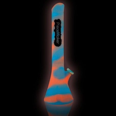 Bang en silicone Kahuna bleu et rose phosphorescent