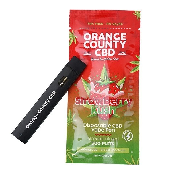 Voir Pod Jetable Orange County CBD Strawberry Kush