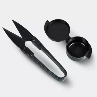 Kit Microdoses ciseaux à pinces + pot en silicone