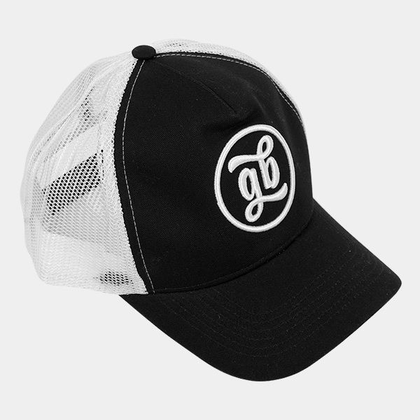 Casquette trucker Logo GB The Green Brand blanc