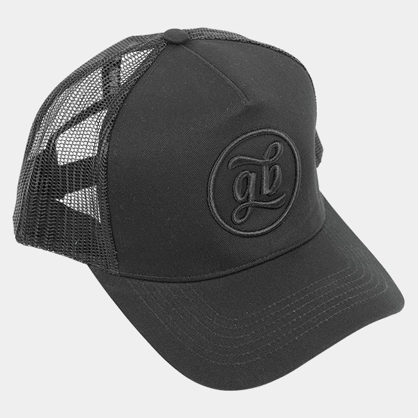 Casquette trucker Logo GB The Green Brand noir