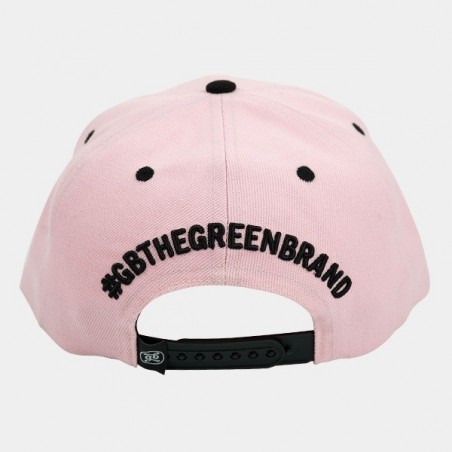Casquette plate GB The Green Brand rose, vue arrière
