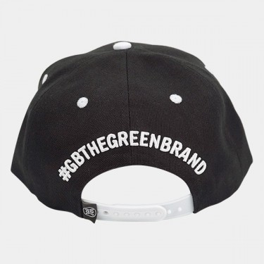 Casquette plate GB The Green Brand noire, vue arrière