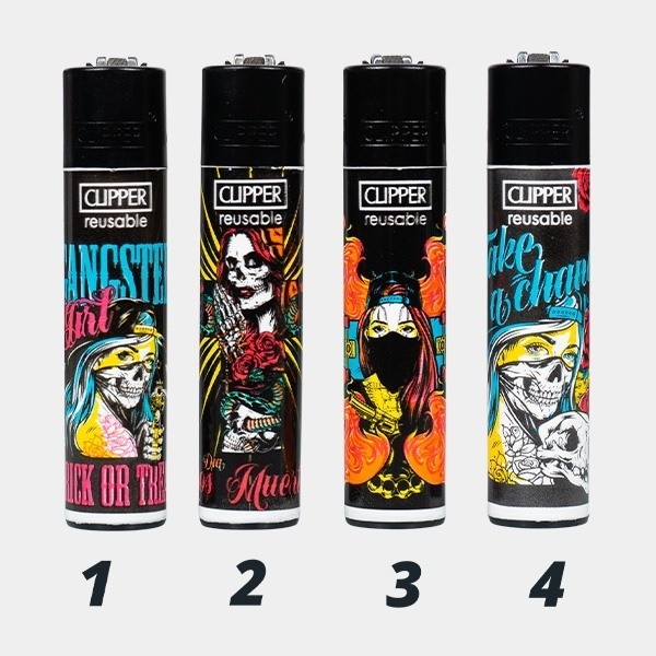 Briquet Clipper She Skull - GB The Green Brand