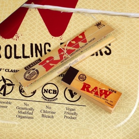 Pack RAW avec Filtres, Feuilles à rouler et Plateau - GB The Green Brand