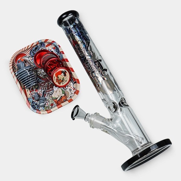 Bong avec mallette Ronin et Geisha Black Leaf - GB The Green Brand