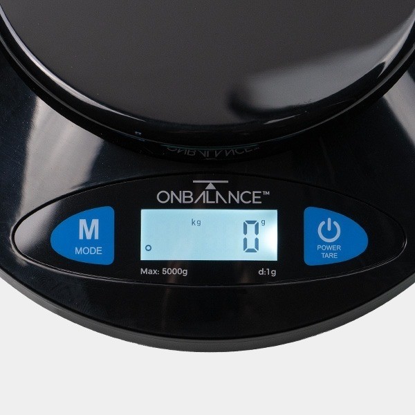 Boutons et écran de la balance KB-5000 On Balance