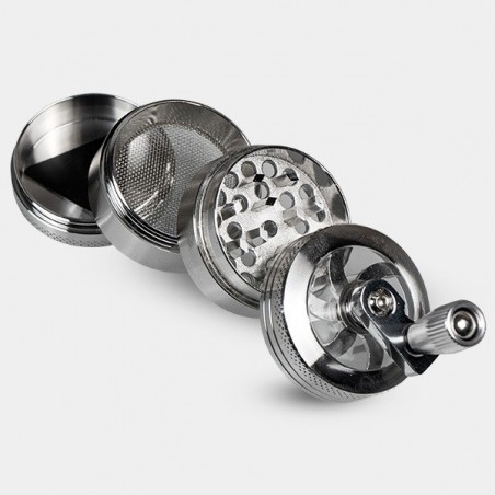 Grinder manuel noir 40mm 4 parties - GB The Green Brand