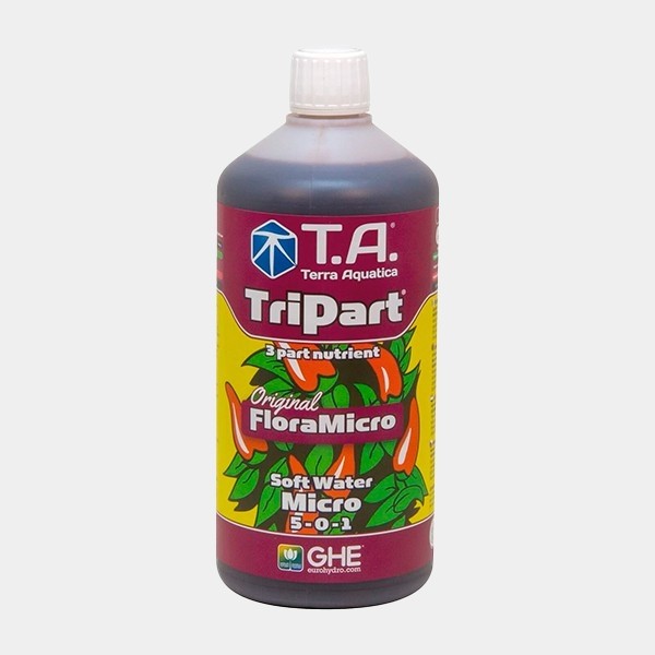 Voir TriPart Micro SW avant FloraMicro eau douce de GHE - Grow Barato