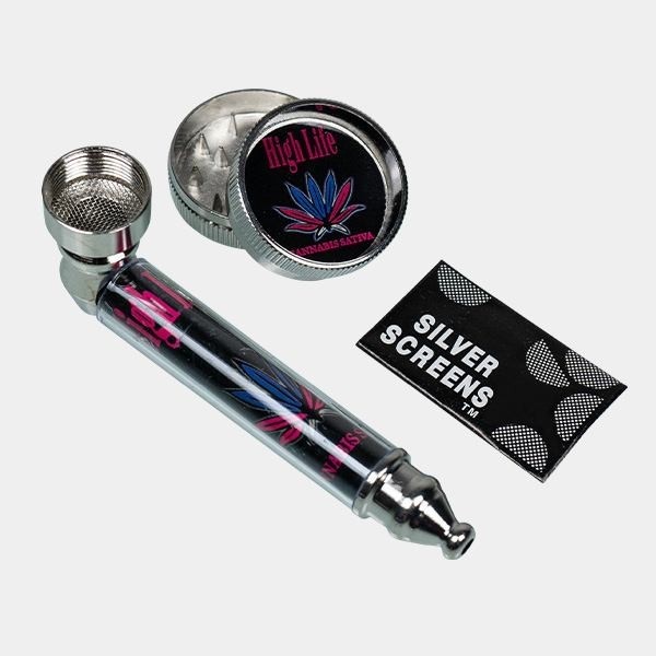 Kit Pipe + Grinder + Grilles Plates + Étui - Grow Barato