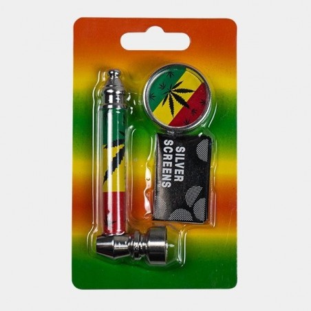 Kit Pipe + Grinder + Grilles Plates + Étui - Grow Barato