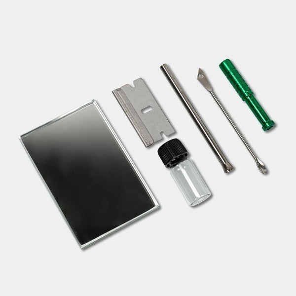 Kit pour sniffer avec étui noir pour transport - Grow Barato