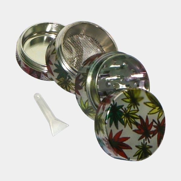 Grinder en Métal 4 parties motif feuilles - Grow Barato