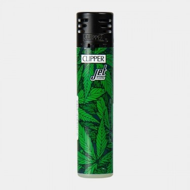 Briquet Clipper Printed Weed Jet Flame 1