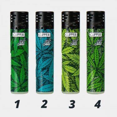 Briquet Clipper Printed Weed Jet Flame