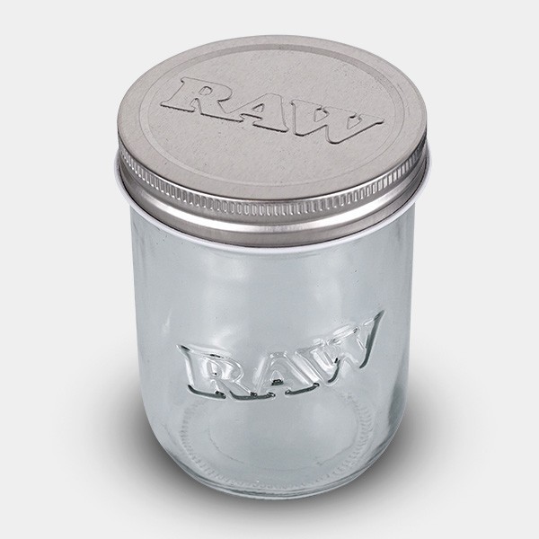 Bocal en verre Raw Mason Jar + Étui - GB The Green Brand