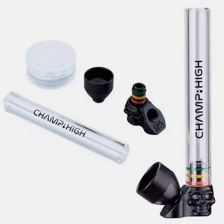 Pipe en verre + Grinder Champ High - GB The Green Brand