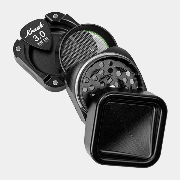Grinder en Aluminium Krush Kube 3.0 noir ouvert