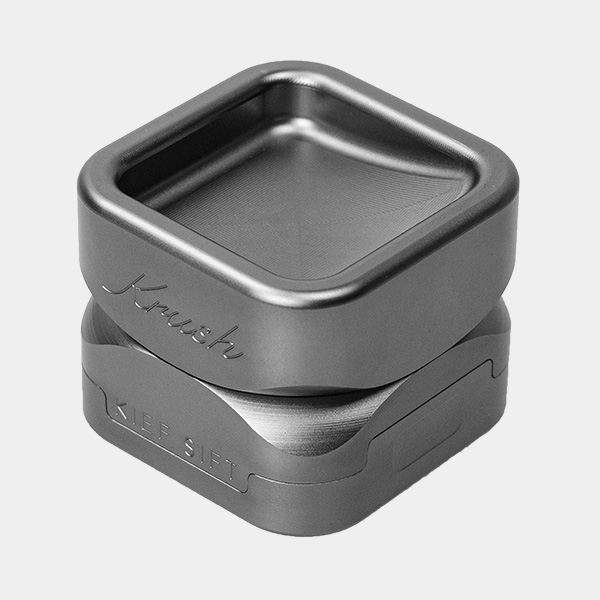 Grinder en Aluminium Krush Kube 3.0 gris fermé