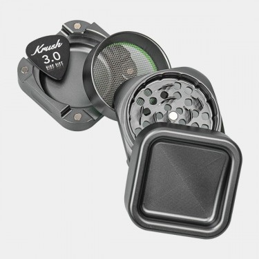 Grinder en Aluminium Krush Kube 3.0 gris ouvert