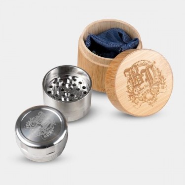 Grinder acier inoxydable Deluxe Black Leaf