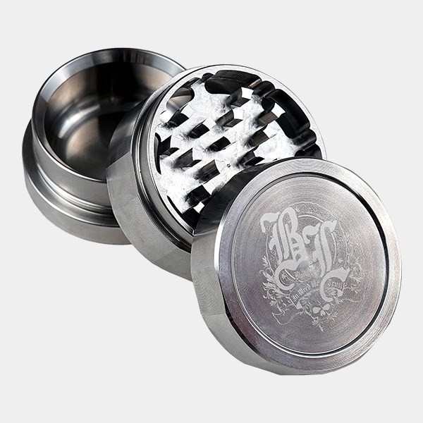 Grinder acier inoxydable Deluxe Black Leaf