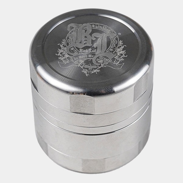 Grinder acier inoxydable Deluxe Black Leaf - Grow Barato