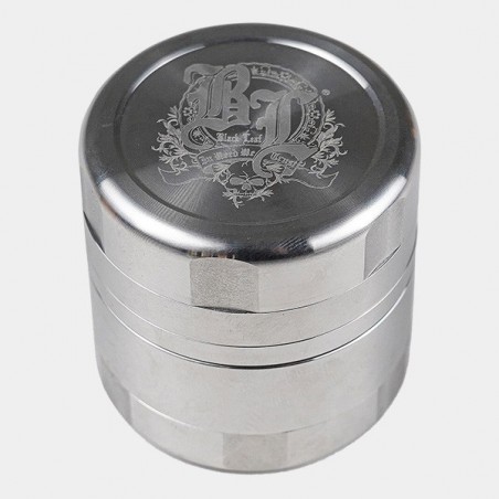 Grinder acier inoxydable Deluxe Black Leaf - Grow Barato