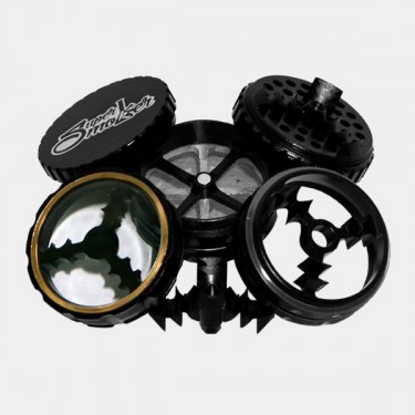 Grinder Double Aluminium Giza 62 mm 5 parties