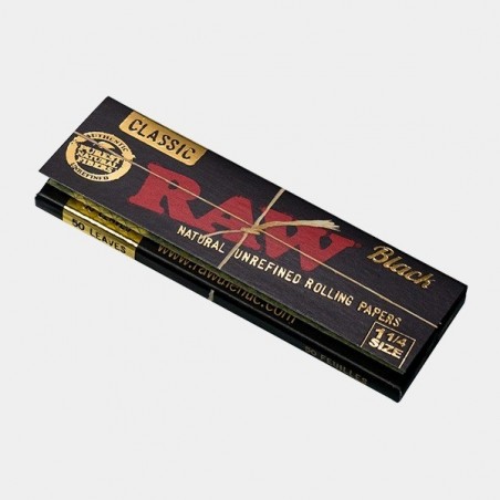RAW Black 1.1/4 Feuilles à rouler ultra-fines - GB The Green Brand