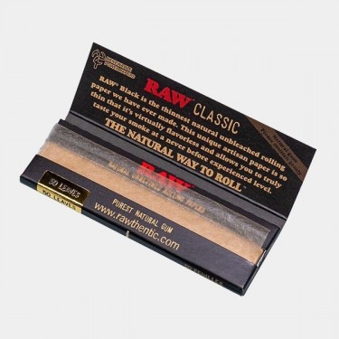 RAW Black 1.1/4 Feuilles à rouler ultra-fines - GB The Green Brand