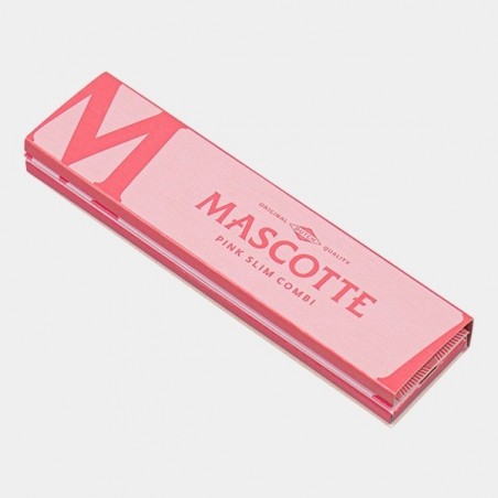 Feuilles à rouler Combi Slim + Tips Mascotte Rose  - GB The Green Brand