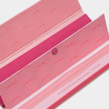 Feuilles à rouler Combi Slim + Tips Mascotte Rose  - GB The Green Brand