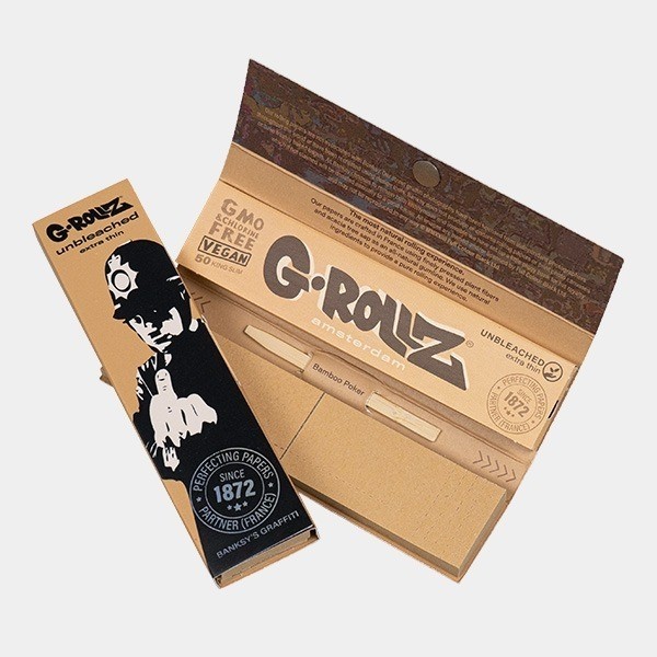 Feuilles à rouler King Size + Filtre Unbleached G-Rollz - GB The Green Brand