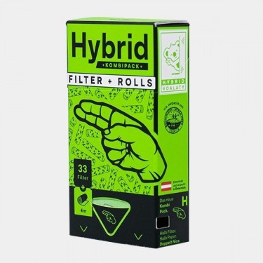 Kombipack Rouleau de feuilles + 33 Filtres Hybrid - GB The Green Brand