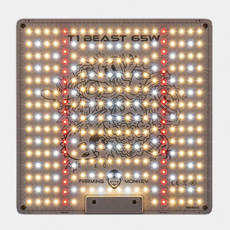 Panneau LED T1 Chip Haute Puissance 65 W Farming Monkey allumé