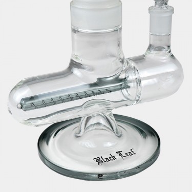 Bong Gel refroidissant en spirale + Inline Slit Black Leaf