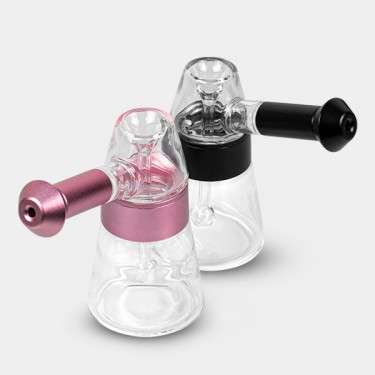 Bubbler en verre et aluminium 11,5 cm