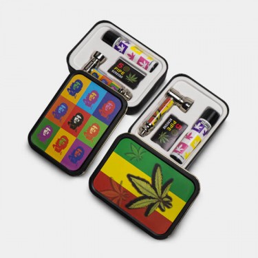 Set Pipe en métal avec grilles et briquet
