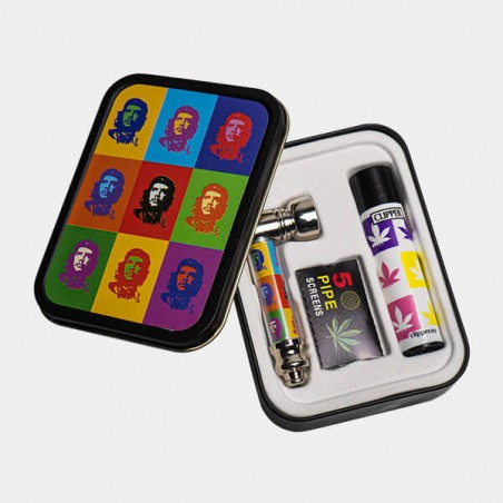 Set Pipe en métal avec filtres et briquet