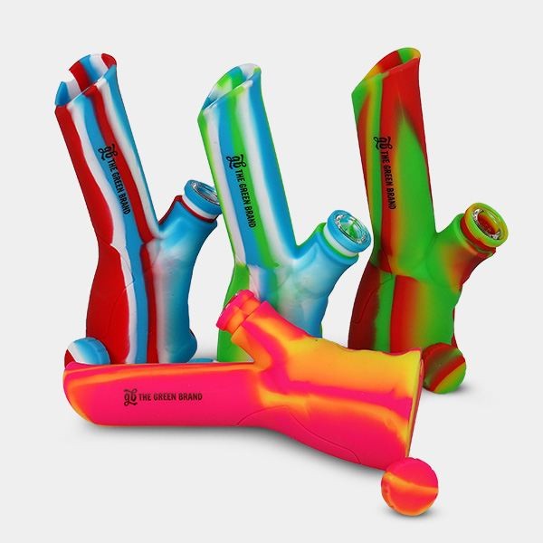 Voir Bong en silicone GB portable y voyant - GB The Green Brand