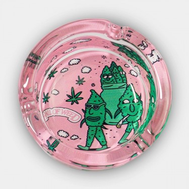 Cendrier en verre Hall of Weed Rose - GB The Green Brand