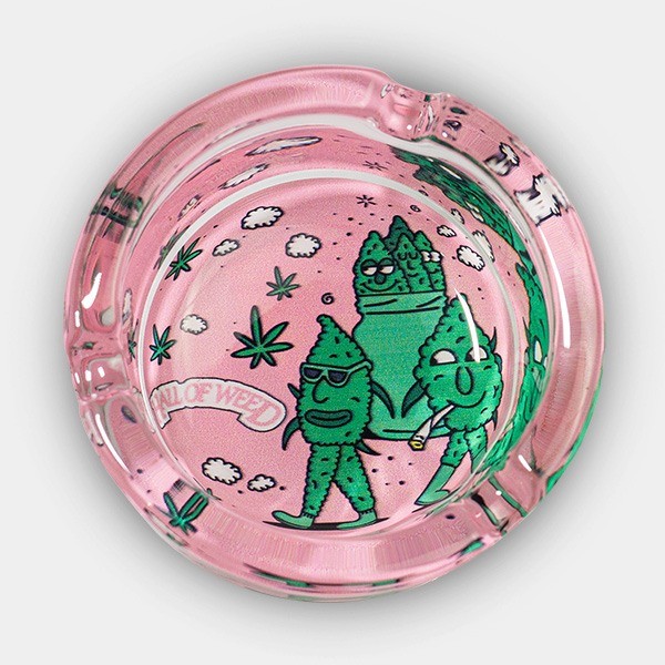 Cendrier en verre Hall of Weed Rose - GB The Green Brand