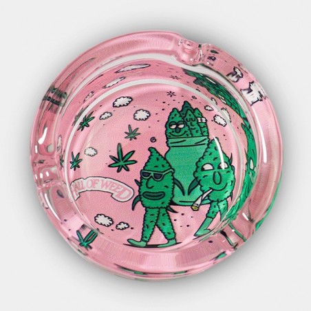 Cendrier en verre Hall of Weed Rose - GB The Green Brand