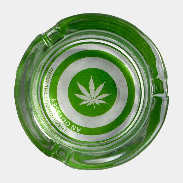 Cendrier en Verre motifs de marijuana - Grow Barato