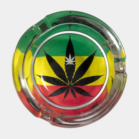 Cendrier en Verre motifs de marijuana - Grow Barato