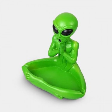 Cendrier Alien Vert peint à la main - GB The Green Brand